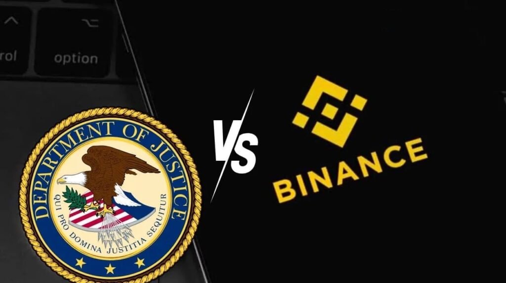 an image of the US government against Binance